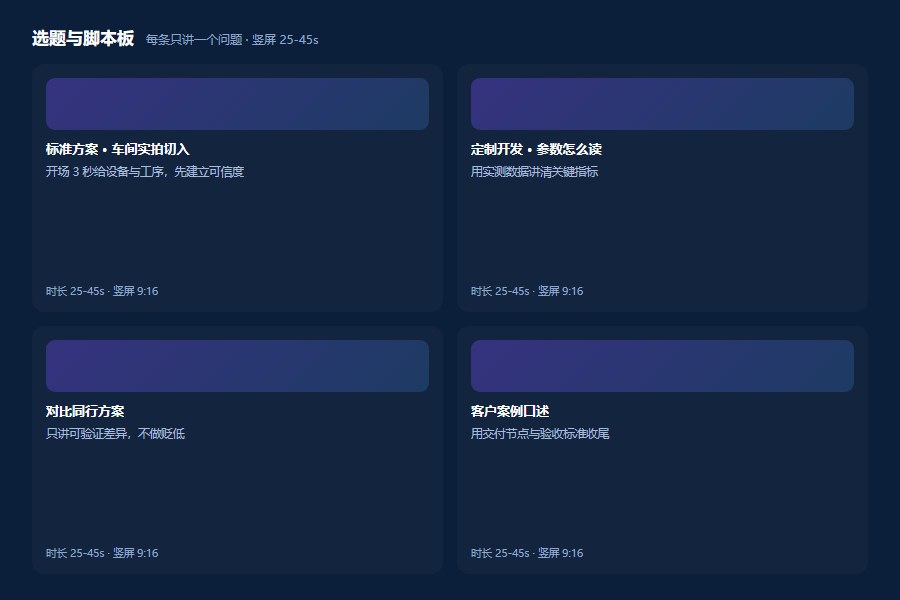 短视频选题与脚本板