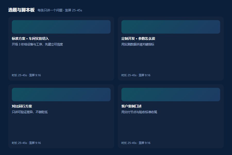 短视频选题与脚本板